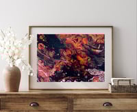 Image 2 of “Inferno” Acrylic Painting Fine Art Print Wall Decor Abstract Fluid Art