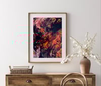 Image 3 of “Inferno” Acrylic Painting Fine Art Print Wall Decor Abstract Fluid Art