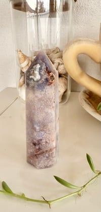 Image 2 of FLOWER AGATE WITH CARNELIAN TOWER 