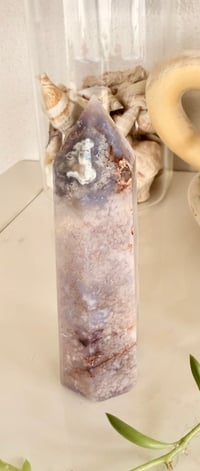 Image 4 of FLOWER AGATE WITH CARNELIAN TOWER 