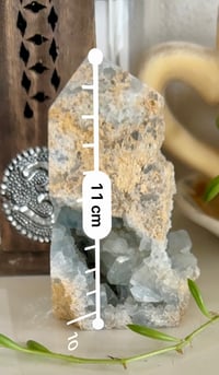 Image 4 of CELESTITE TOWER WITH DRUZY
