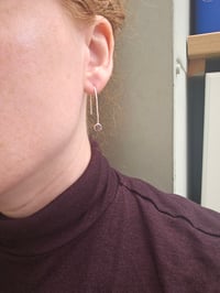 Image 6 of Pebble Hook Earrings - Sterling Silver 