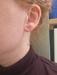 Image 1 of Pebble Hook Earrings - Sterling Silver 