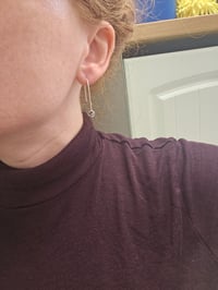 Image 15 of Pebble Hook Earrings - Sterling Silver 