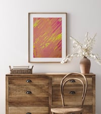 Image 2 of “Sunset” Acrylic Painting Fine Art Print Wall Decor Abstract Fluid Art