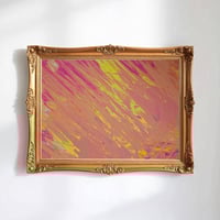 Image 1 of “Sunset” Acrylic Painting Fine Art Print Wall Decor Abstract Fluid Art