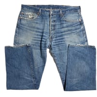 Image 5 of Men's Levis 501 Button Fly XX  Vintage 2003 Straight  leg Dark wash 100 % Cotton,  38/32