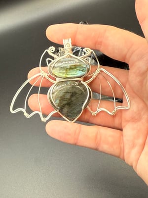 Labradorite Bat Pendant