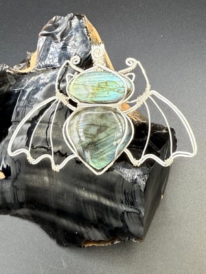 Labradorite Bat Pendant