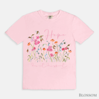 Image 5 of Hope Floral Tee -Romans 5:5