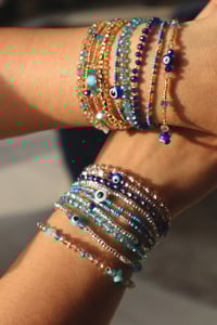 Image 1 of Evil Eye Bracelet Stack