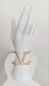 Gold V Pyramid Cuff 