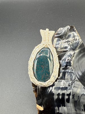 Bloodstone Oval Pendant