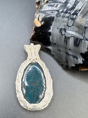 Bloodstone Oval Pendant