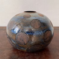 Image 1 of blue dot vase
