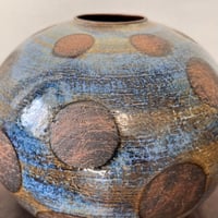 Image 2 of blue dot vase