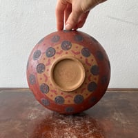 Image 3 of wide mouth dot vase