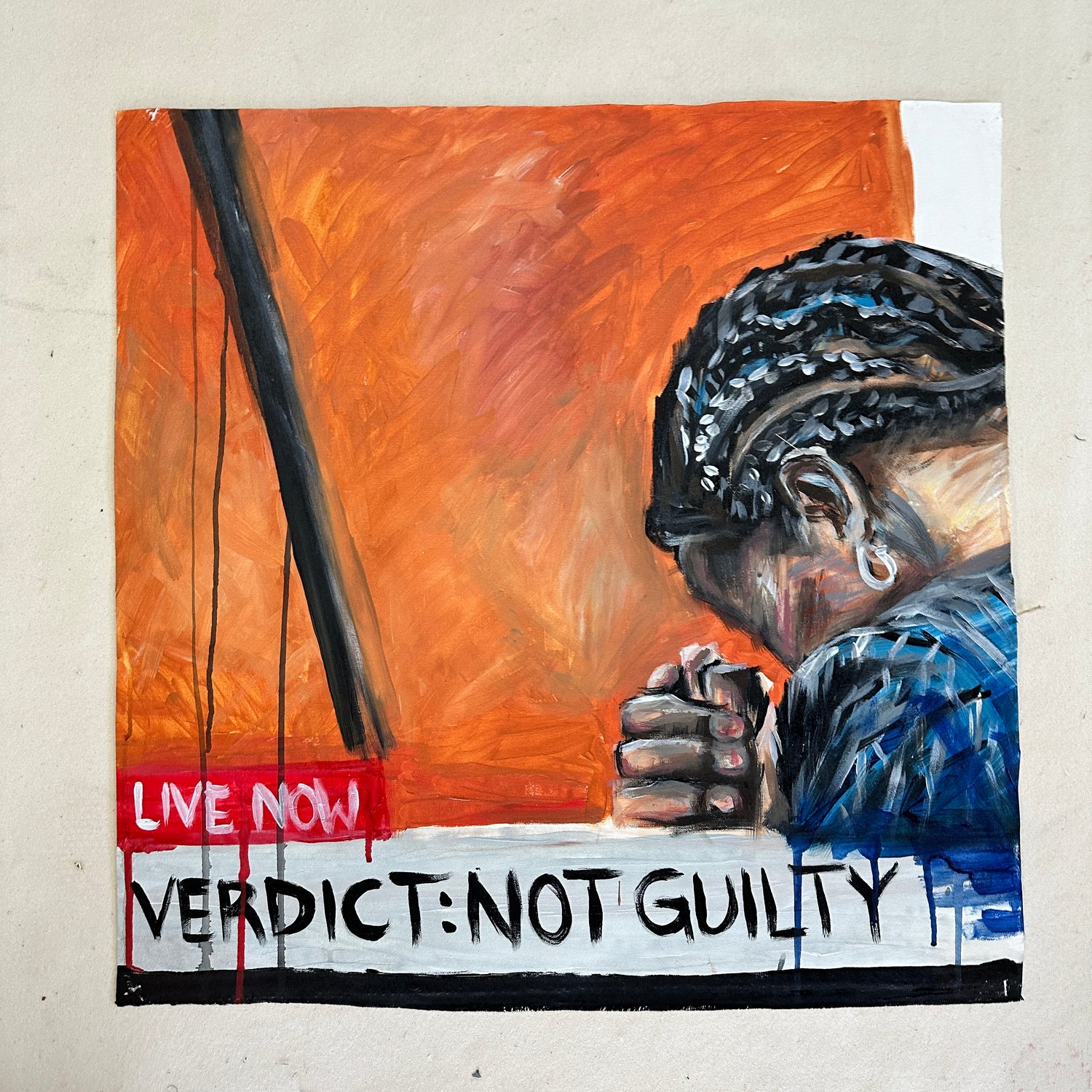 NOT GUILTY A$AP ROCKY TRIAL ON CANVAS