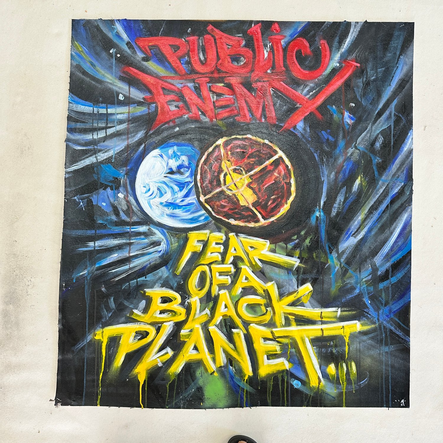 FEAR OF A BLACK PLANET ON CANVAS 36x40"
