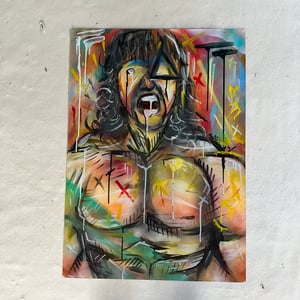 ULTIMATE WARRIOR ORIGINAL PAINTING 24x36"