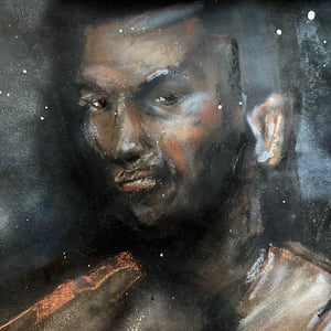 MIKE TYSON & PIGEON ORIGINAL PAINTING 24x36"