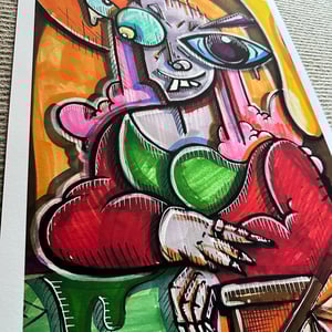 PRAY FOR PARIS MONA TRIPPING FINE ARTPRINT 18x24"