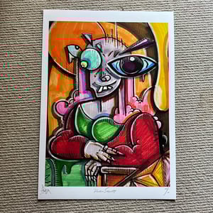 PRAY FOR PARIS MONA TRIPPING FINE ARTPRINT 18x24"
