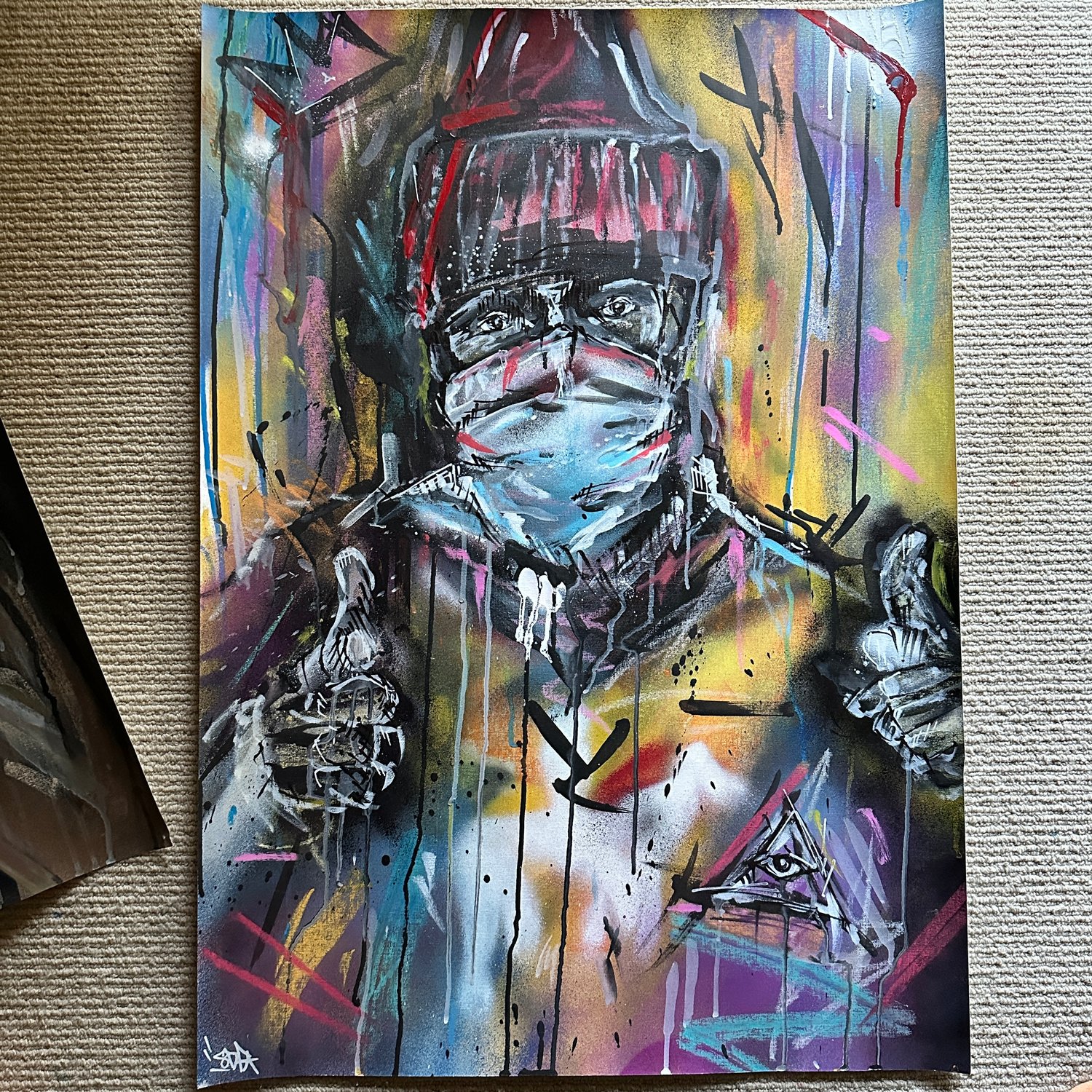 PSYCHEDELIC MACH ORIGINAL PAINTING 24x36"
