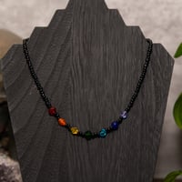 Image 2 of Gay Pride Rainbow beaded necklace
