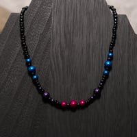 Image 1 of Bi- Pride Pearl Choker