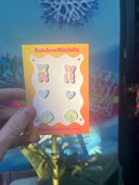 Sugar trio- sherbet seaside studs 