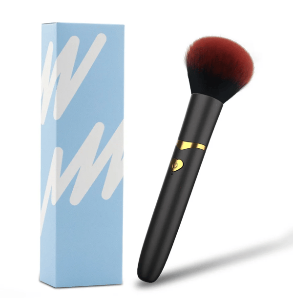 Image of BLACK Electric Vibrator Makeup Brush Powder Foundation Blending Blush 10 Speed