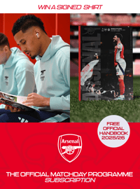 PROGRAMME SUBSCRIPTION 2025/26 * ALL HOME ISSUES FROM ALL COMPETITIONS * REST OF WORLD