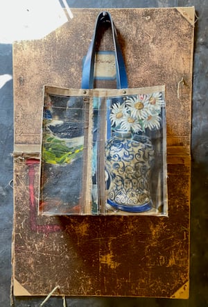 Image of one of a kind painting bag - still life