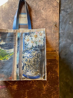 Image of one of a kind painting bag - still life