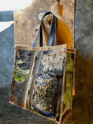 Image of one of a kind painting bag - still life