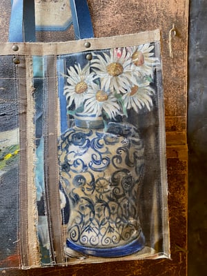 Image of one of a kind painting bag - still life