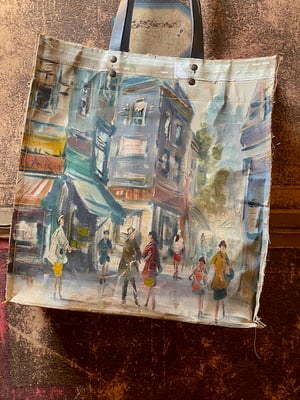 Image of one of a kind painting bag - paris and venice