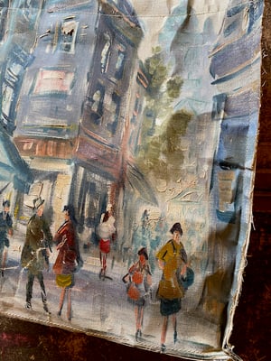 Image of one of a kind painting bag - paris and venice