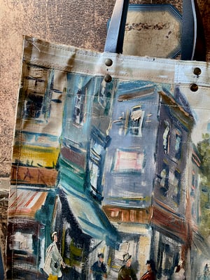 Image of one of a kind painting bag - paris and venice