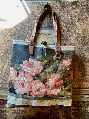 Image of one of a kind painting bag - rose