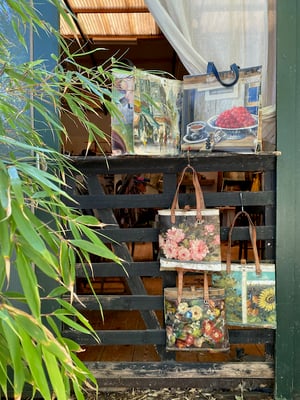 Image of one of a kind painting bag - autumn 