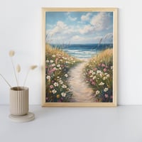 Image 1 of Coastal Wildflowers Digital Art Print