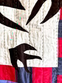 Image 2 of Swallows Wall Hanging- Cornflower blue and red