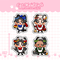 Image 3 of Cat Maid Café Batboys Keychain + Standee/Sticker Set