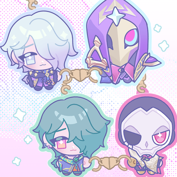 Image of jhin & hwei magnetic keychains