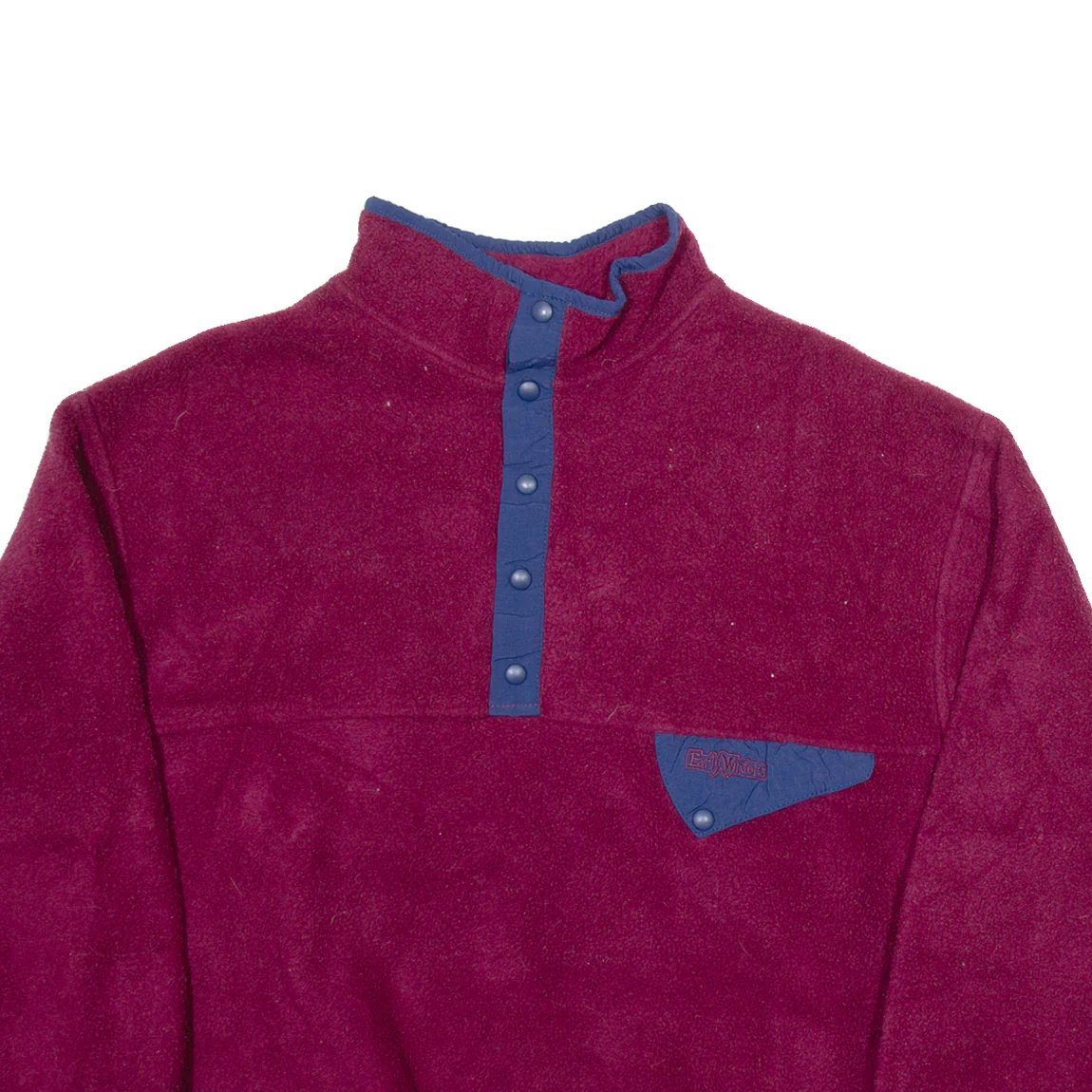 トップス 90s Early Winters fleece pullover sweat Vintage 90s Early Winters Snap Fleece Sweater - Maroon | WAY