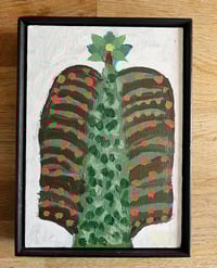 Image 1 of shoots and leaves / framed oil on board 