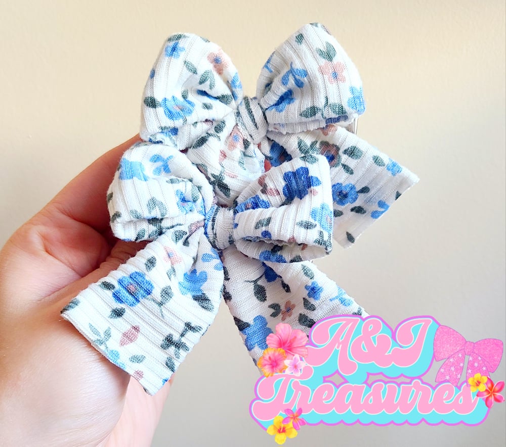 Image of Blue handtied flowers