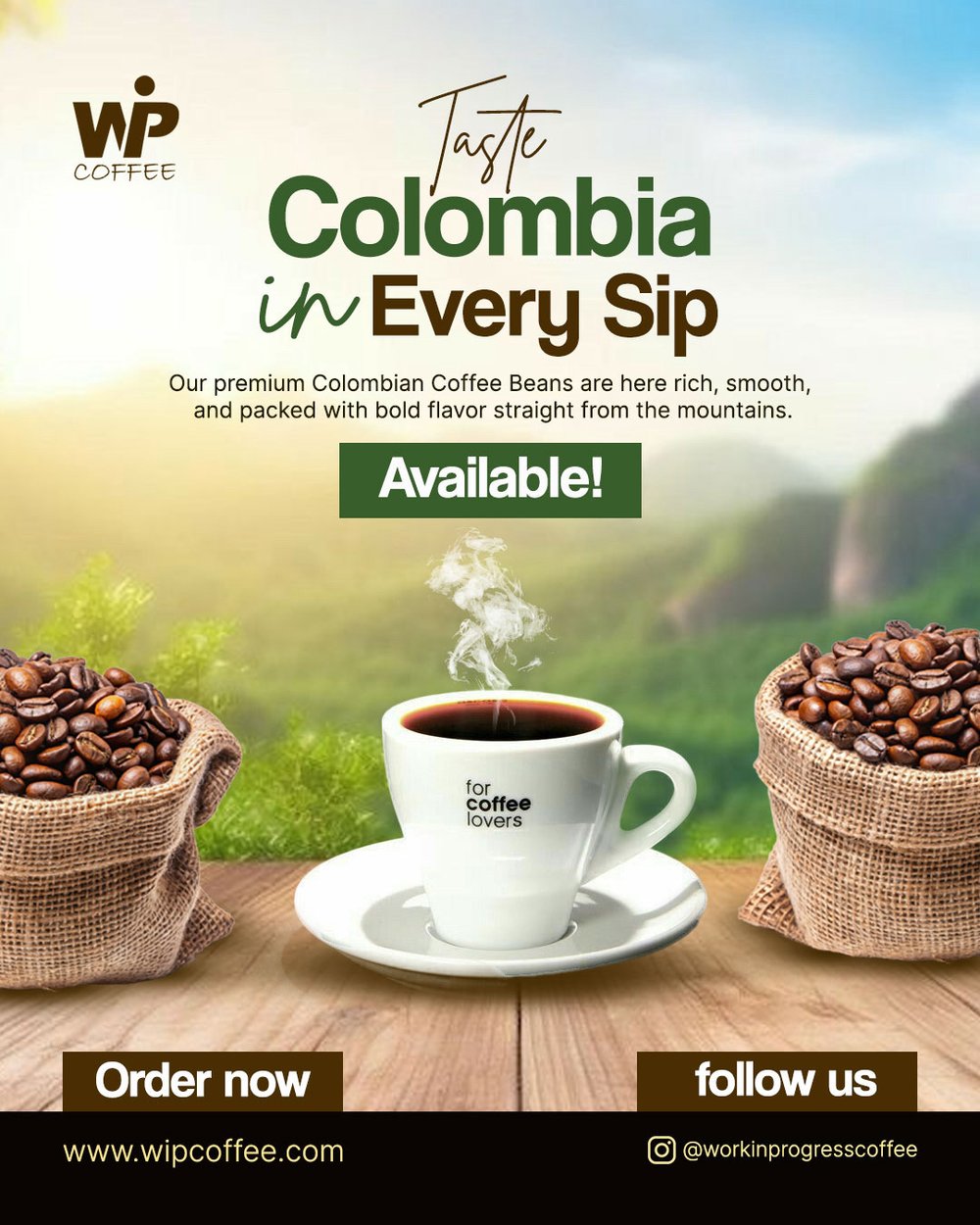 Colombian Whole Bean 1lb Bag